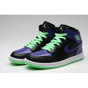 jordan 1 noir grape vert