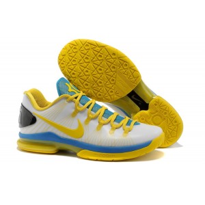 nike kd 5 Elite Blanc jaune bleu