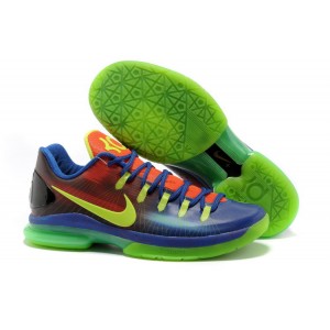 nike kd v elite eybl bleu rouge vert