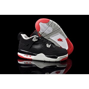 basket jordan enfant 4 retro noir gris ciment