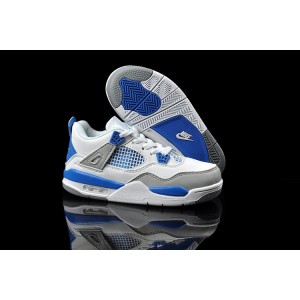 jordan pour enfant 4 blanc militaire bleu gris