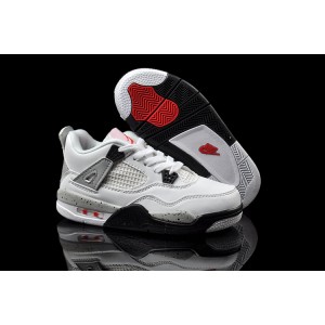 air jordan retro enfant 4 blanc gris ciment