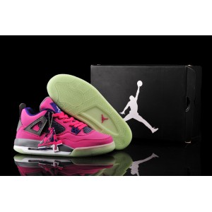 femme jordan 4 rose violet gris lumiere