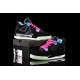 chaussure jordan 4 pour femme lumineuse noir bleu rose