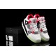 baskets jordans femme glow 4 blanc rouge noir 