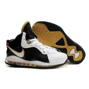 Nike lebron james 8 noir blanc or