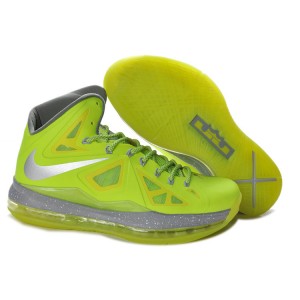 Nike LeBron X Volt / loup gris-Pure Platinum