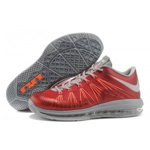 LeBron X basse université rouge / gris stade-total cramoisi