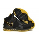 Chaussures nike lebron james 8 noir et jaune 