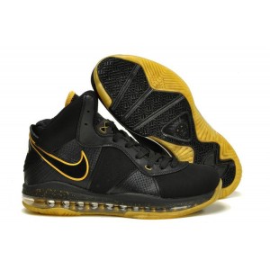 Chaussures nike lebron james 8 noir et jaune 