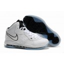 Chaussure Nike Air Max LeBron 8 Blanc Noir