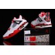 chaussures jordan 4 unc blanc rouge noir