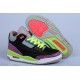 air jordan 3 fille noir violet rouge vert