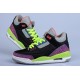 air jordan 3 fille noir violet rouge vert