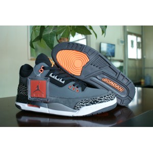 jordan retro 3 fear Gris éléphant orange