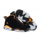 nike air jordan retro 6 noir orange suede