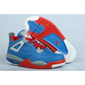 air jordan 4 jumpman bleu gris rouge