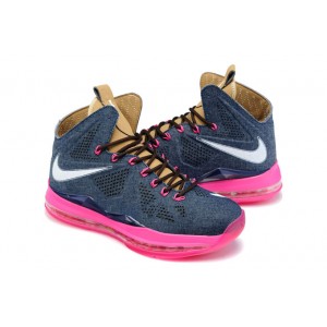 LeBron X marine Hazelnut rose en Denim