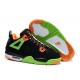 jordan IV pour enfants noir vert orange