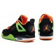 jordan IV pour enfants noir vert orange