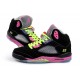 aire jordan 5 pour fille noir rose vert