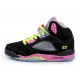 aire jordan 5 pour fille noir rose vert