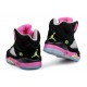 aire jordan 5 pour fille noir rose vert