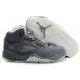 Air Jordan 5 Loup Gris En Daim