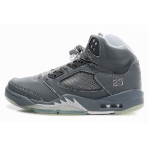 Air Jordan 5 Loup Gris En Daim