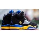 jordan 5 noir Maize bleu