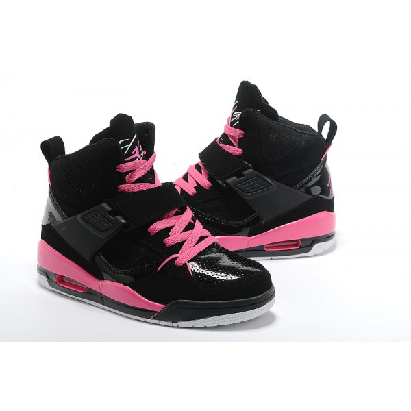 air jordan flight femme noir et rose