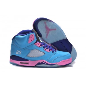 basket fille jordan 5 bleu rose violet