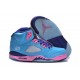 basket fille jordan 5 bleu rose violet