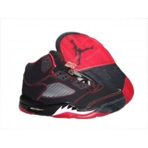 Nike jordan retro 5 noir rouge argent