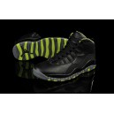 chaussure air jordan 10 noir gris vert