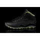 chaussure air jordan 10 noir gris vert