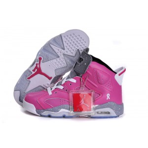 jordan 6 fille rose gris