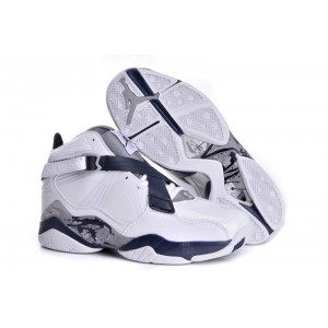 basket air jordan 8.0 blanc marine gris