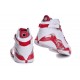 chaussure femme air jordan 8.0 blanc rouge