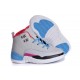 aire jordan 12 pour enfant fille gris bleu