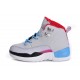 aire jordan 12 pour enfant fille gris bleu