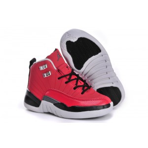 basket enfant jordan 12 rouge noir