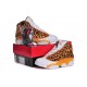 basket jordans femme 13 leopard orange blanc