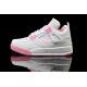 jordan 4 pour enfant blanc rose