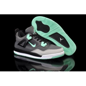 basket air jordan 4 enfants garçon gris vert