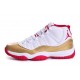 jordan XI Ray Allen blanc rouge or