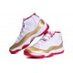 jordan XI Ray Allen blanc rouge or