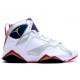 Air Jordan Retro 7 Blanc argent or Rouge Olympic