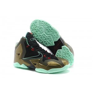 chaussure lebron james 11 femme noir vert or