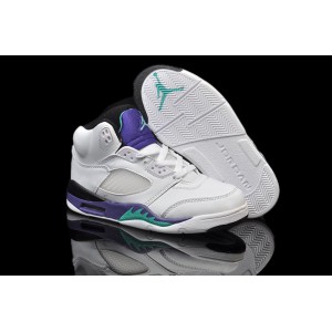 jordan retro enfant 5 blanc grapes vert